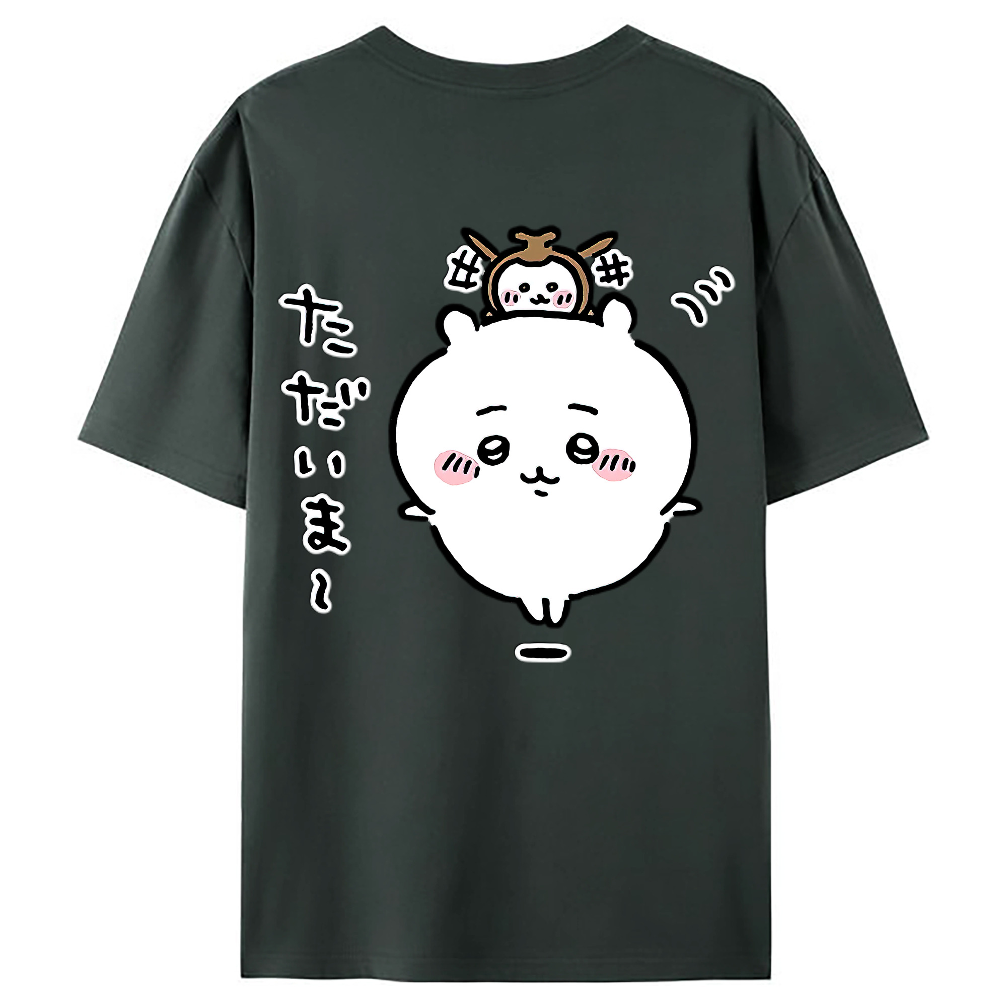 （画像用） ちいかわ ちいかわ Chii-kawa chiikawa 綿100％ メンズ半袖Tシャツ（バックプリント） 通気性